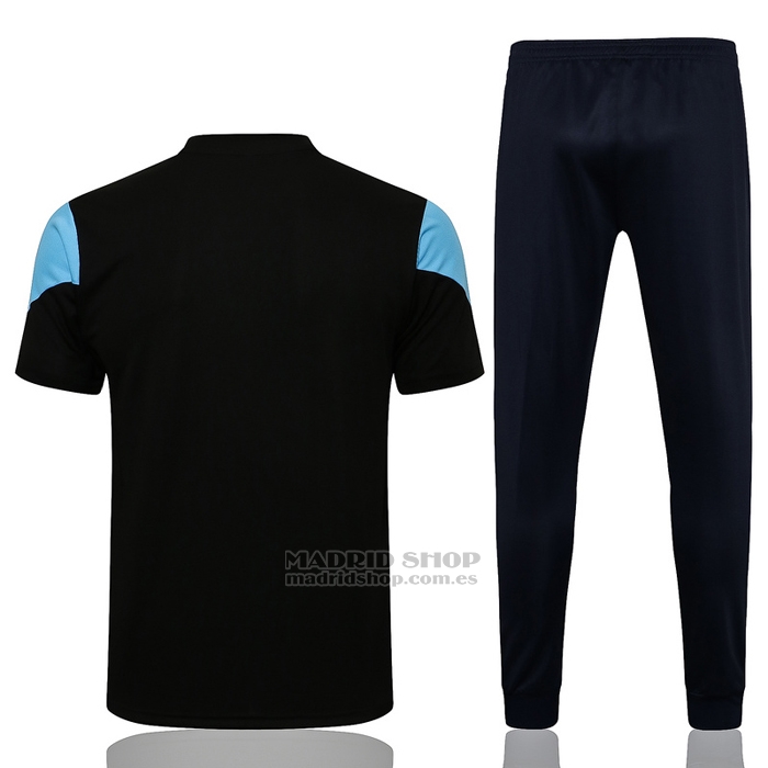 Chandal del Olympique Marsella Manga Corta 2021-2022 Negro